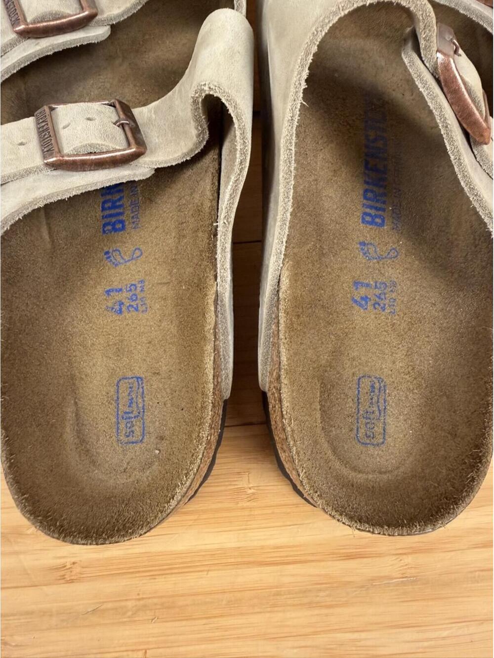 Birkenstock Arizona Soft Footbed Taupe Suede Sandals EU 41 W10 M8 Regular - Picture 4 of 7